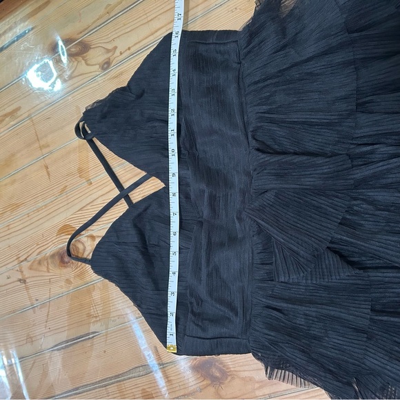 Lulus Radiant Event Black Mesh Tiered Pleated Backless Maxi Dress - Picture 7 of 10